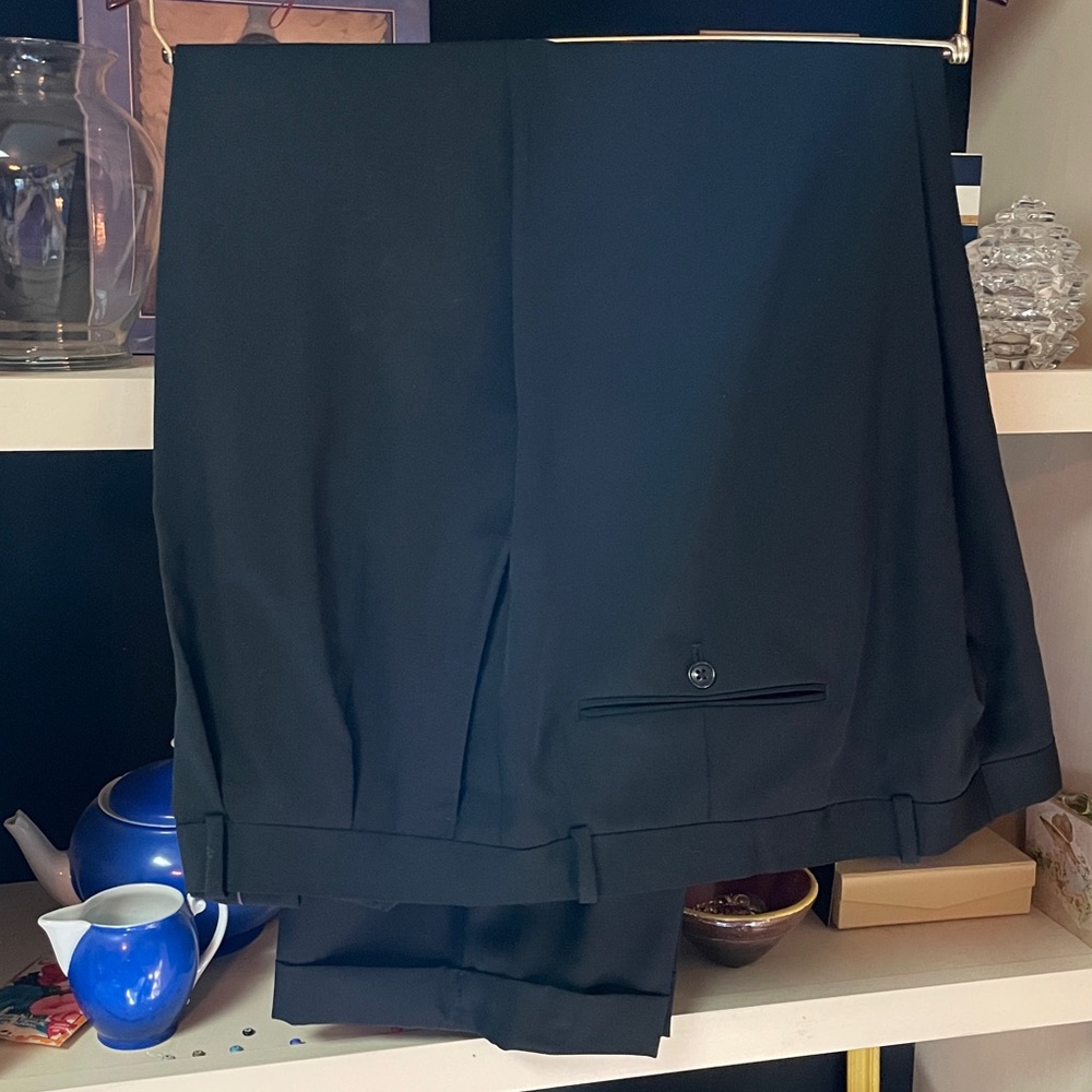 Stafford Classic Black Trousers size 46x30 big men’s